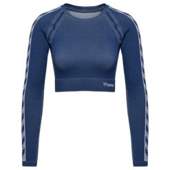 Damska koszulka z długim rękawem Hummel MT Blaze. Niebieskie t-shirty damskie HUMMEL, l, bez wzorów, z materiału, bez kołnierzyka. Za 167.00 zł.