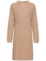 Camel Active Sukienka dzianinowa w kolorze beżowym rozmiar: L. Brązowe sukienki damskie Camel Active, na co dzień, l, bez wzorów, z dzianiny, bez kołnierzyka, bez ramiączek, midi, proste. Za 252.99 zł.