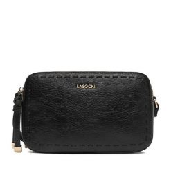Torebka Lasocki. Czarne listonoszki damskie Lasocki, bez wzorów, bez dodatków. Za 159.99 zł.