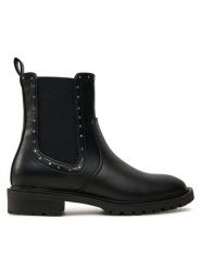 ONLY Sztyblety 15329997 Czarny. Czarne botki damskie Only, ze skóry, bez obcasa, na płaskiej podeszwie, bez zapięcia. Za 239.99 zł.