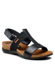 Go Soft Sandały OCE-141/2-07 Granatowy. Niebieskie sandały damskie GO SOFT, bez wzorów, ze skóry, bez obcasa, na płaskiej podeszwie. Za 179.99 zł.
