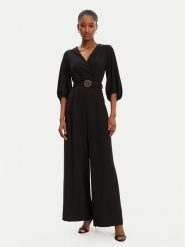 Rinascimento Kombinezon CFC0122546003 Czarny Regular Fit. Czarne kombinezony damskie RINASCIMENTO, l, bez wzorów, z syntetyku, bez kołnierzyka, bez ramiączek. Za 529.99 zł.