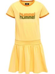 Sukienka t-shirt dla dziewczynki Hummel hmlCLOUD. Żółte koszulki dziewczęce HUMMEL, l, bez wzorów, z bawełny, bez ramiączek. Za 183.00 zł.