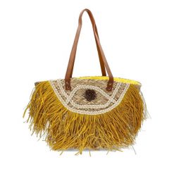 Żółta Torebka Damska Sca'Viola Elegancki Koszyk Boho. Żółte torebki klasyczne damskie Sca'viola, bez wzorów, z materiału, bez dodatków. Za 249.00 zł.