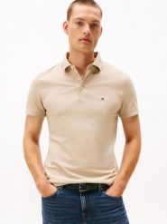 Tommy Hilfiger koszulka polo Mężczyźni Bawełna beżowy, XL. Brązowe koszulki polo męskie Tommy Hilfiger, m, bez wzorów, z bawełny, bez ramiączek. Za 279.95 zł.