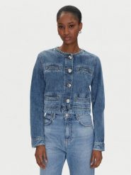 PINKO Kurtka jeansowa 104980 A2DW Granatowy Regular Fit. Niebieskie kurtki damskie Pinko, bez wzorów, z bawełny, bez kaptura. W wyprzedaży za 749.99 zł.