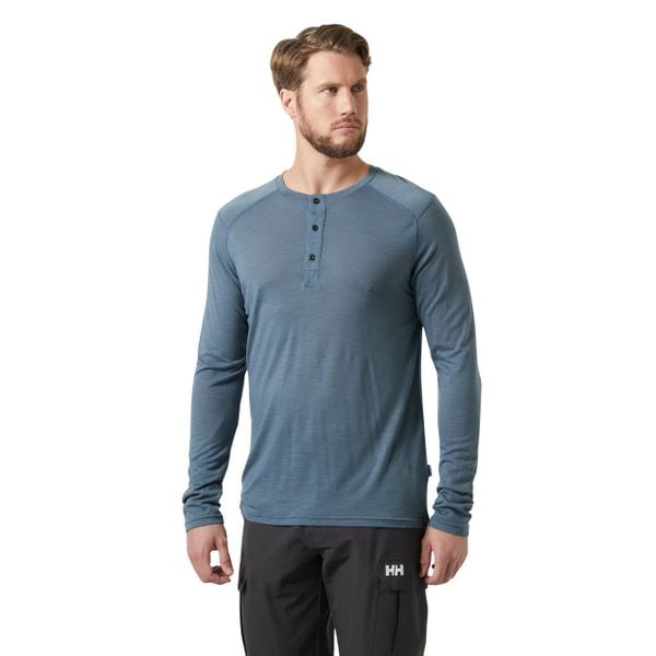 Koszulka z długim rękawem Helly Hansen Durawool Henley. Niebieskie koszulki męskie z długim rękawem Helly Hansen, m. Za 494.00 zł.