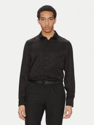 HUGO Koszula Elisha02 50539726 Czarny Extra Slim Fit. Czarne koszule męskie Hugo, m, bez wzorów, z wiskozy, bez kołnierzyka, bez ramiączek. Za 369.99 zł.