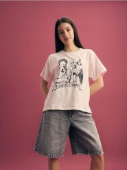 T-shirt Wednesday - pastelowy róż. Czerwone koszulki dziewczęce Reserved, bez wzorów, z bawełny, bez ramiączek. Za 39.99 zł.