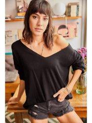 Olalook Bluzka w kolorze czarnym rozmiar: onesize. Czarne bluzki damskie Olalook, bez wzorów, bez kołnierzyka, bez ramiączek. Za 52.99 zł.