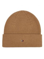 Tommy Hilfiger Czapka Flag AW0AW19102 Beżowy. Brązowe czapki zimowe damskie Tommy Hilfiger, z bawełny. Za 189.99 zł.
