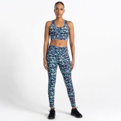 Damskie legginsy sportowe Influential. Niebieskie legginsy damskie Dare 2b, bez wzorów, na fitness i siłownię. Za 221.50 zł.