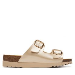 Klapki Scholl. Żółte klapki damskie Scholl, bez wzorów, bez obcasa. Za 339.99 zł.