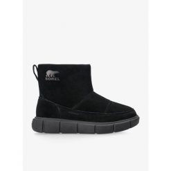 Buty zimowe damskie Sorel Explorer III Slip-On WP. Czarne obuwie trekkingowe damskie Sorel, na zimę. Za 408.99 zł.