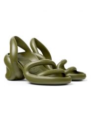 Camper Sandały "Kobarah" w kolorze khaki na obcasie rozmiar: 38. Brązowe sandały damskie Camper, bez wzorów, bez obcasa, na koturnie. Za 239.99 zł.