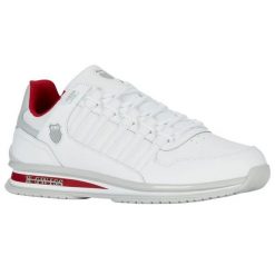 Buty K-Swiss Rinzler Gt M 08907-168-M białe. Białe buty sportowe na co dzień męskie z gumy, bez zapięcia. Za 543.48 zł.