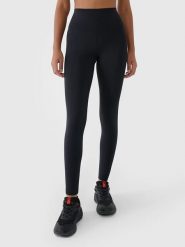 4F Legginsy sportowe w kolorze czarnym rozmiar: S. Czarne legginsy damskie 4f, s, bez wzorów, z materiału. Za 99.95 zł.