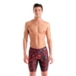Spodenki pływackie męskie Arena Graphic Swim Jammer. Czarne kąpielówki męskie Arena, m, bez wzorów, na fitness i siłownię. Za 249.99 zł.