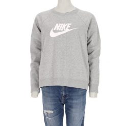 Nike Bluza damska szara. Szare bluzy z kapturem damskie Nike, l, z materiału. Za 97.94 zł.