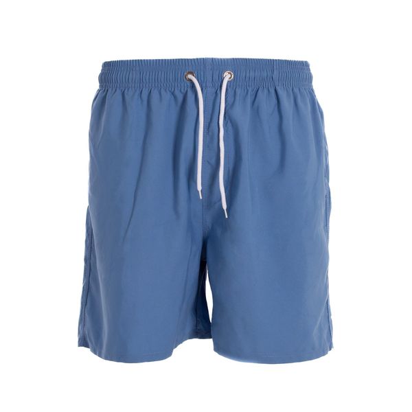 Strój kąpielowy Softee Oasis - elegancki niebieski z ramiączkami. Niebieskie szorty męskie 2117 OF SWEDEN, bez wzorów, eleganckie. Za 152.99 zł.