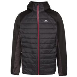 Trespass Darwood - Męska kurtka aktywna Tp50 czarna. Czarne kurtki męskie Trespass, m, bez wzorów, z dzianiny, sportowe, bez kaptura. Za 335.99 zł.