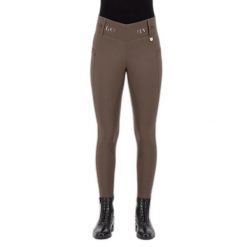 Damskie legginsy jeździeckie z pełną przyczepnością HV Polo Favourite Midwaist. Brązowe legginsy damskie HV POLO, bez wzorów, z elastanu. Za 408.00 zł.