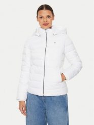 Tommy Jeans Kurtka zimowa Basic DW0DW18311 Biały Slim Fit. Białe kurtki damskie Tommy Jeans, na zimę, xs, bez wzorów, z jeansu, bez kaptura. Za 819.99 zł.