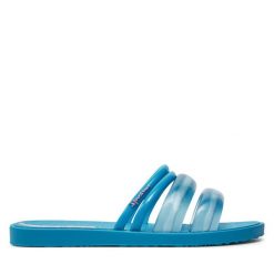 Klapki Ipanema. Niebieskie klapki damskie Ipanema, bez wzorów, bez obcasa. Za 69.99 zł.
