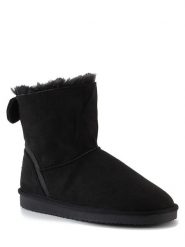 ISLAND BOOT Botki zimowe "Massey" w kolorze czarnym rozmiar: 38. Czarne botki damskie Island Boot, na zimę, z materiału, bez obcasa, bez zapięcia. Za 154.79 zł.