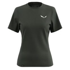 Damska koszulka z okrągłym dekoltem Salewa Puez Dry'Ton. Zielone t-shirty damskie Salewa, s, bez wzorów, z bawełny, bez kołnierzyka. Za 240.50 zł.