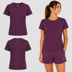T-SHIRT DAMSKI 4F KOSZULKA SPORTOWA Z MODALEM F2773 SS26. Czerwone bluzki sportowe damskie 4f, uniwersalny, bez wzorów, z materiału, bez ramiączek. Za 61.04 zł.