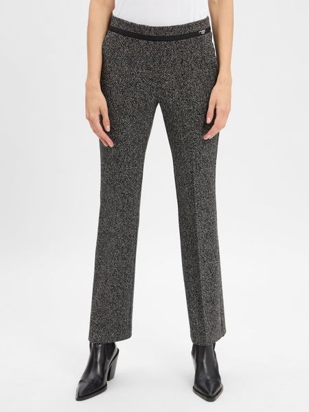 Cambio spodnie materiałowe - Francoise Kobiety wiskoza czarny|biały, 40. Białe spodnie materiałowe damskie Cambio, bez wzorów, z materiału, eleganckie. Za 649.95 zł.