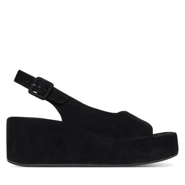 Sandały HÖGL. Czarne sandały damskie HÖGL, bez wzorów, bez obcasa, na koturnie. Za 739.99 zł.