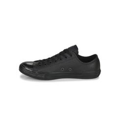 Trampki Converse Chuck Taylor Ox Leather, Dla obu płci. Czarne trampki i tenisówki męskie Converse, bez wzorów, ze skóry, bez zapięcia. Za 590.00 zł.