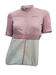 Craft Koszulka kolarska w kolorze jasnoróżowo-białym rozmiar: XL. Białe bluzki sportowe damskie Craft, xl, bez kołnierzyka, bez ramiączek. Za 100.99 zł.