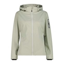 Kurtka softshell damska CMP 39A5016 Zip Hood. Zielone kurtki softshell damskie CMP, l, bez wzorów, z materiału, z kapturem. Za 368.00 zł.