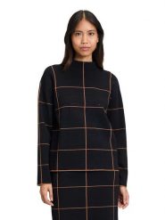 Betty Barclay Sweter w kolorze czarno-pomarańczowym rozmiar: 46. Czarne golfy damskie Betty Barclay, bez wzorów, ze splotem, bez ramiączek. Za 152.26 zł.