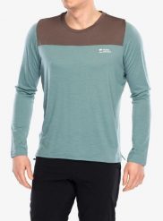 Bluza rowerowa męska Mons Royale Diversion Merino Bike Jersey Long Sleeve. Zielone bluzy sportowe męskie Mons Royale, bez wzorów, z jersey, klasyczne, bez kołnierzyka, bez ramiączek. Za 329.99 zł.