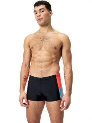 Speedo Kąpielówki "Aquashorts" w kolorze czarno-pomarańczowo-błękitnym rozmiar: 7. Czarne kąpielówki męskie Speedo, bez wzorów, z materiału. Za 79.03 zł.