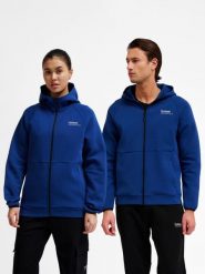 Bluza z kapturem i zamkiem błyskawicznym Hummel Tech Fleece Regular. Niebieskie bluzy z kapturem męskie HUMMEL, xs, z bawełny. Za 385.50 zł.
