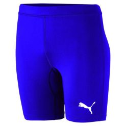 Spodenki męskie Puma Liga Baselayer Short Tight. Fioletowe szorty męskie Puma, z elastanu, bez kołnierzyka. Za 98.92 zł.