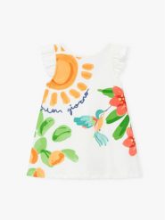 Mayoral Sukienka codzienna 3934 Biały Regular Fit. Białe sukienki dziewczęce Mayoral, bez wzorów, z bawełny, bez ramiączek. Za 129.99 zł.