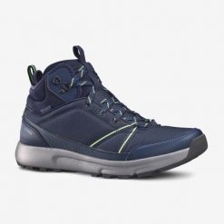 Buty turystyczne męskie Quechua NH100 Mid wodoodporne. Brązowe buty trekkingowe męskie QUECHUA, z meshu, bez zapięcia, trekkingowe. Za 169.99 zł.