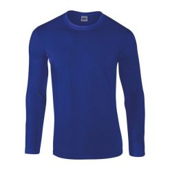 Koszulka Z Długim Rękawem Unisex Softstyle Dla Dorosłych. Niebieskie bluzki damskie Gildan, xl, bez wzorów, sportowe, bez kołnierzyka, bez ramiączek. Za 65.99 zł.