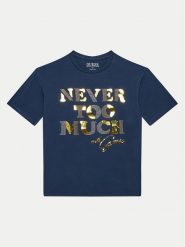 Guess T-Shirt J4YI41 K6YW4 Niebieski Regular Fit. Niebieskie koszulki dziewczęce Guess, z aplikacjami, z bawełny, bez ramiączek. Za 69.99 zł.