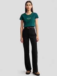 Koszulka damska z napisem zielona Galansa 304. Zielone t-shirty damskie Big Star, l, bez wzorów, z bawełny, bez kołnierzyka. W wyprzedaży za 69.99 zł.