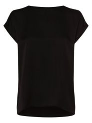 Vila Koszulka Kobiety Sztuczne włókno czarny, 36. Czarne t-shirty damskie Vila, bez wzorów, z satyny, bez kołnierzyka. Za 149.95 zł.
