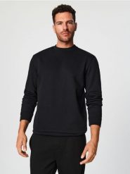 Bluza - czarny. Czarne bluzy bez kaptura męskie Sinsay, l. Za 29.99 zł.