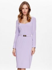 Pinko Sukienka koktajlowa Mendosa 100559 7624 Fioletowy Regular Fit. Fioletowe sukienki damskie Pinko, bez wzorów, z syntetyku, wizytowe, bez kołnierzyka, bez ramiączek. Za 1,299.00 zł.