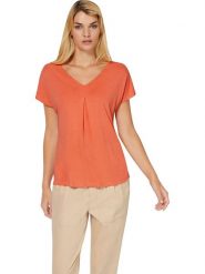 Heine Koszulka w kolorze pomarańczowym rozmiar: 34. Pomarańczowe bluzki damskie Heine, bez wzorów, z wiskozy, bez kołnierzyka. Za 104.99 zł.